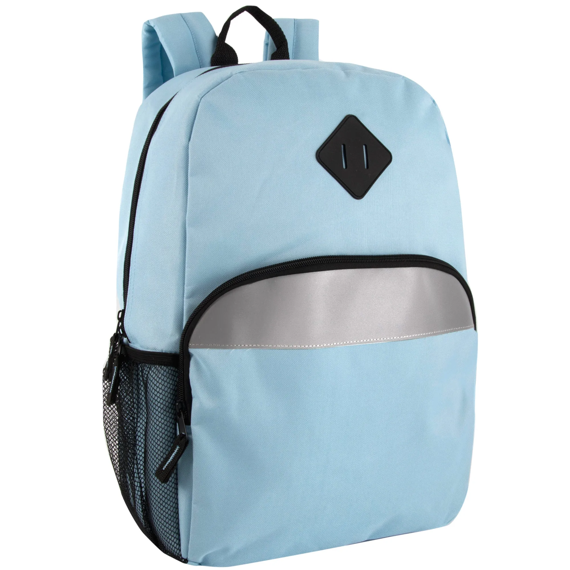 17-Inch Safety Reflective Backpack with Side Pocket
