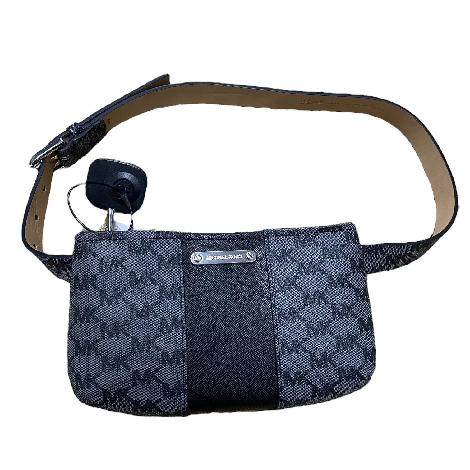 Belt Bag Designer By Michael Kors In Black & Grey, Size:Small