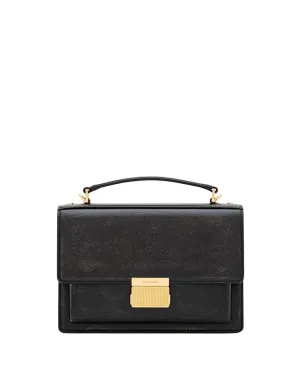 Black Venezia Cowhide Leather Handbag