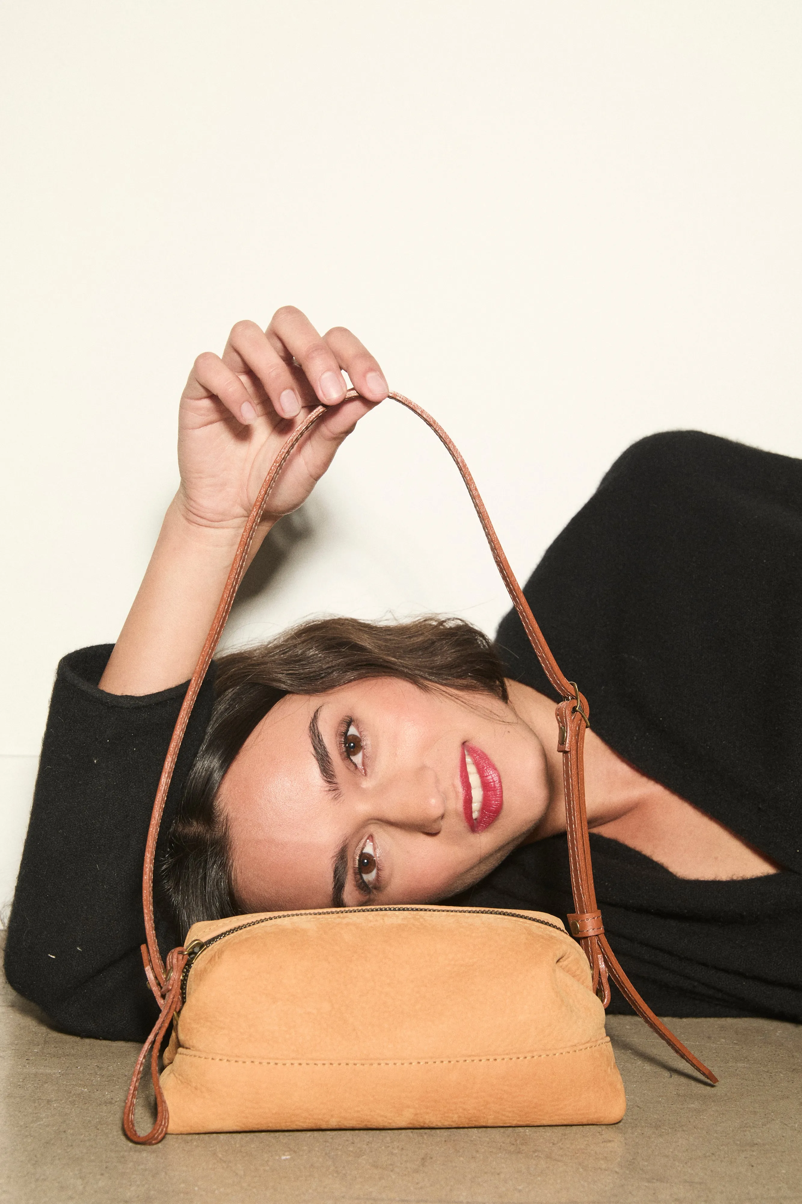 Bon Bon East West Baguette - Nubuck Tan