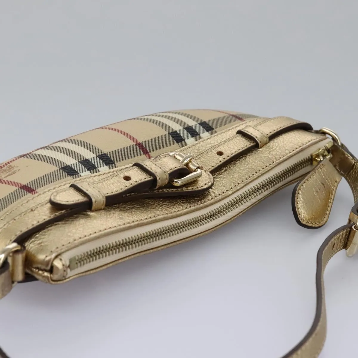 Burberry Haymarket Canvas Shoulder Bag (Pre-Owned)