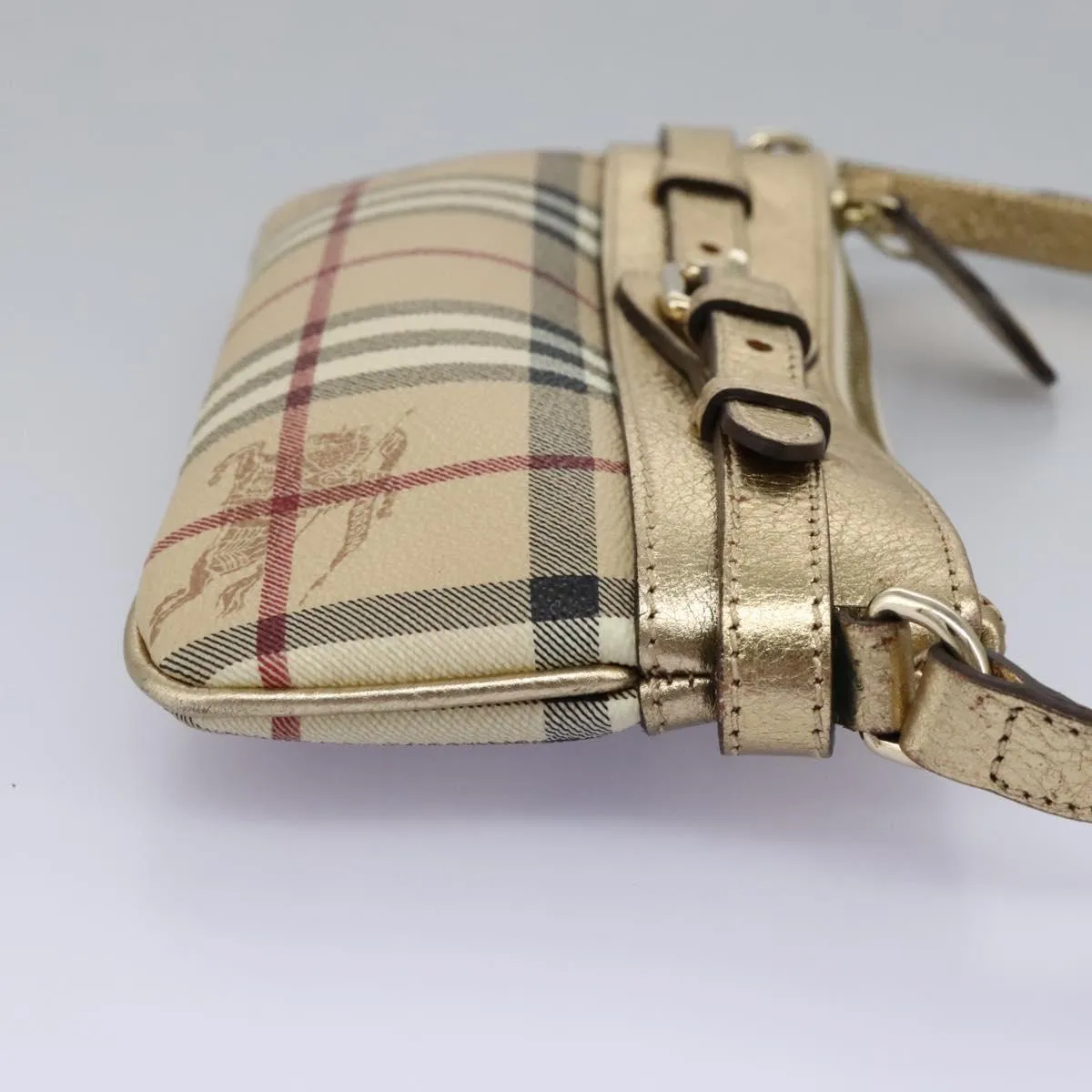 Burberry Haymarket Canvas Shoulder Bag (Pre-Owned)