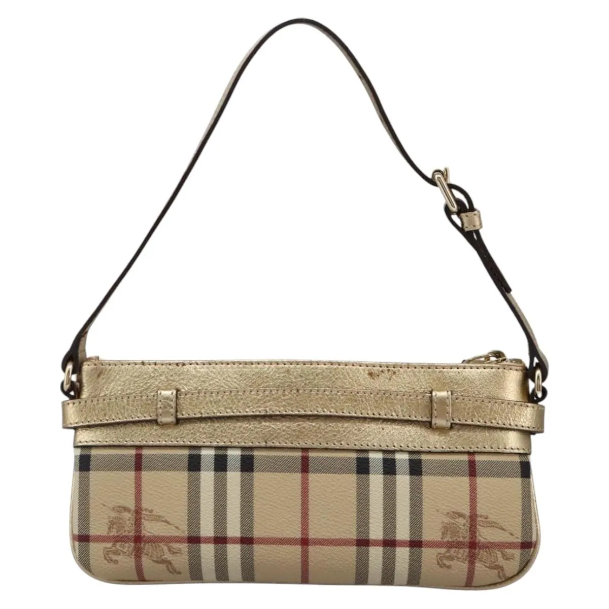 Burberry Haymarket Canvas Shoulder Bag (Pre-Owned)