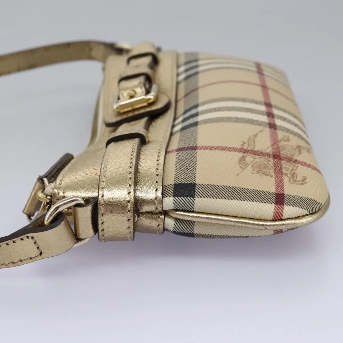 Burberry Haymarket Canvas Shoulder Bag (Pre-Owned)