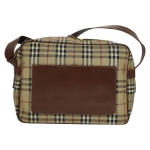 Burberry Haymarket Canvas Shoulder Bag (Pre-Owned)