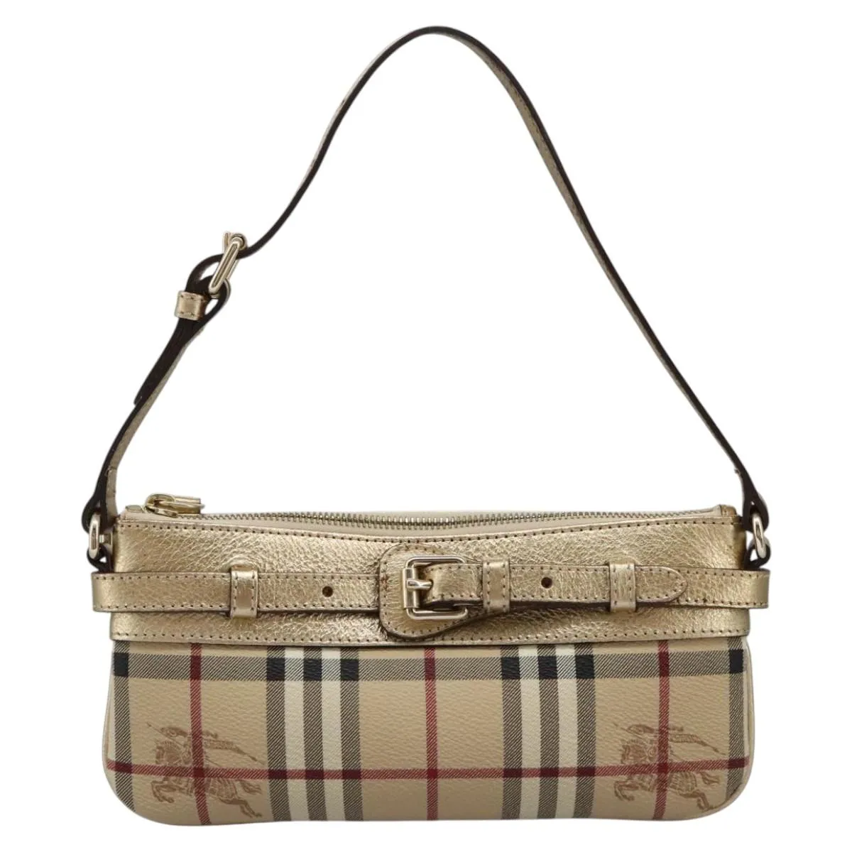 Burberry Haymarket Canvas Shoulder Bag (Pre-Owned)