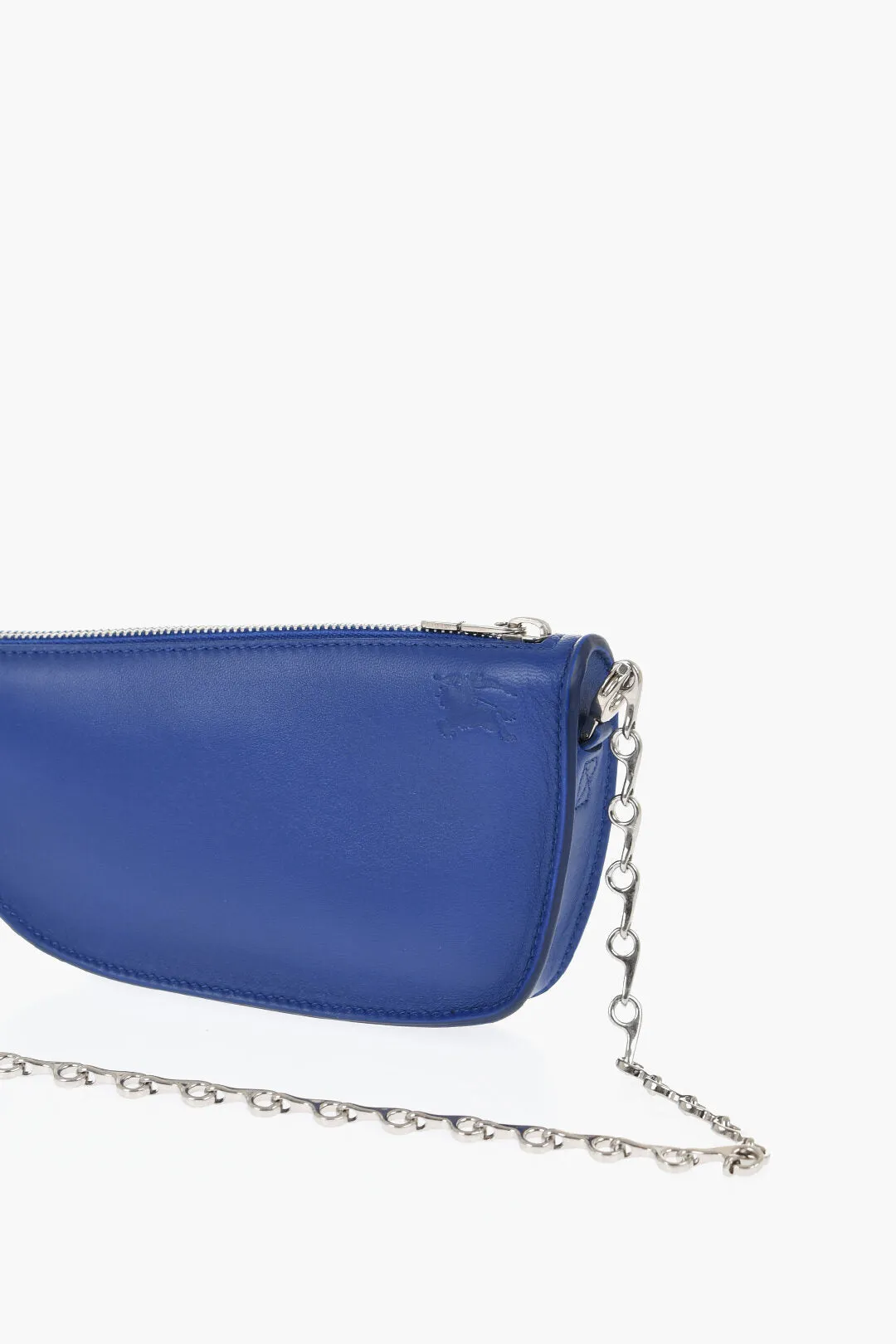 Burberry Leather Micro Shield Sling Bag With Chain Shoulder Strap
