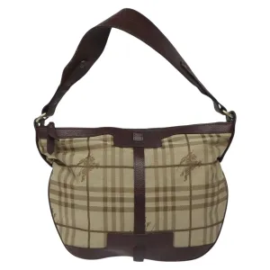 Burberry Nova Check Canvas Shoulder Bag (Pre-Owned)