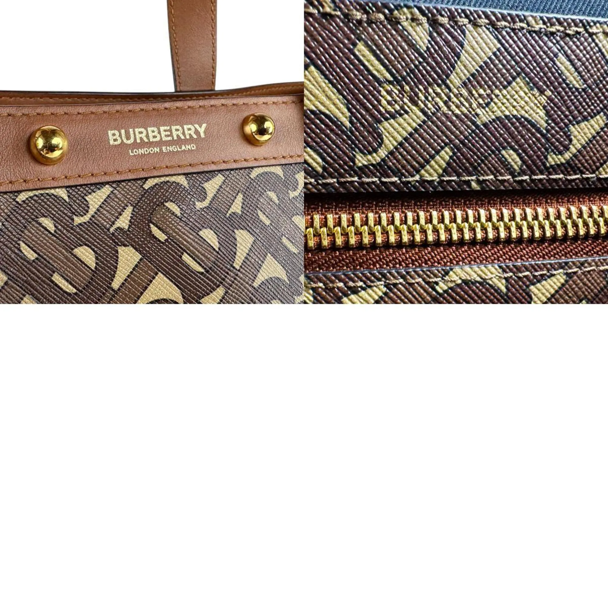 Burberry Pvc Leather Shoulder Bag Tote Bag (Pre-Owned)