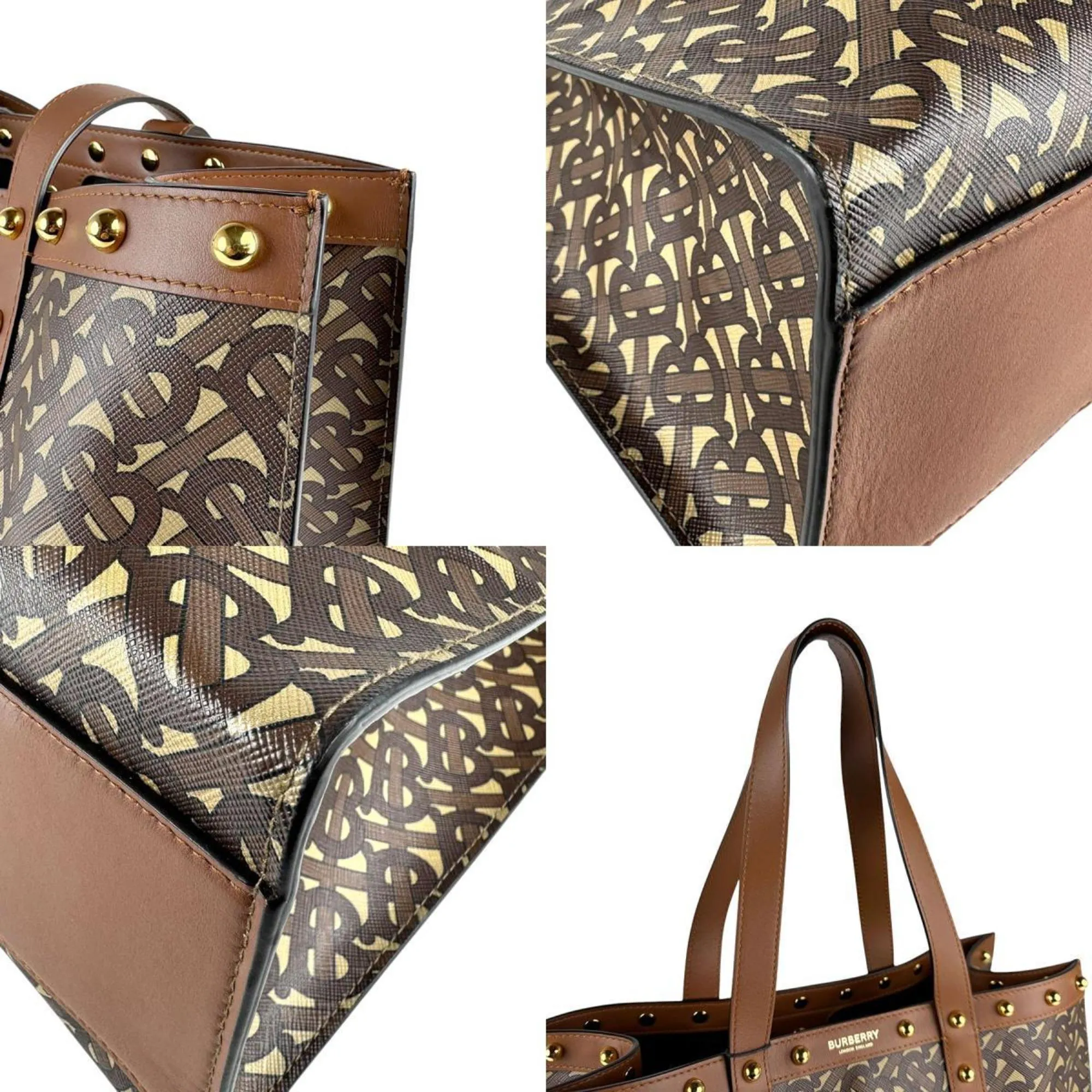 Burberry Pvc Leather Shoulder Bag Tote Bag (Pre-Owned)