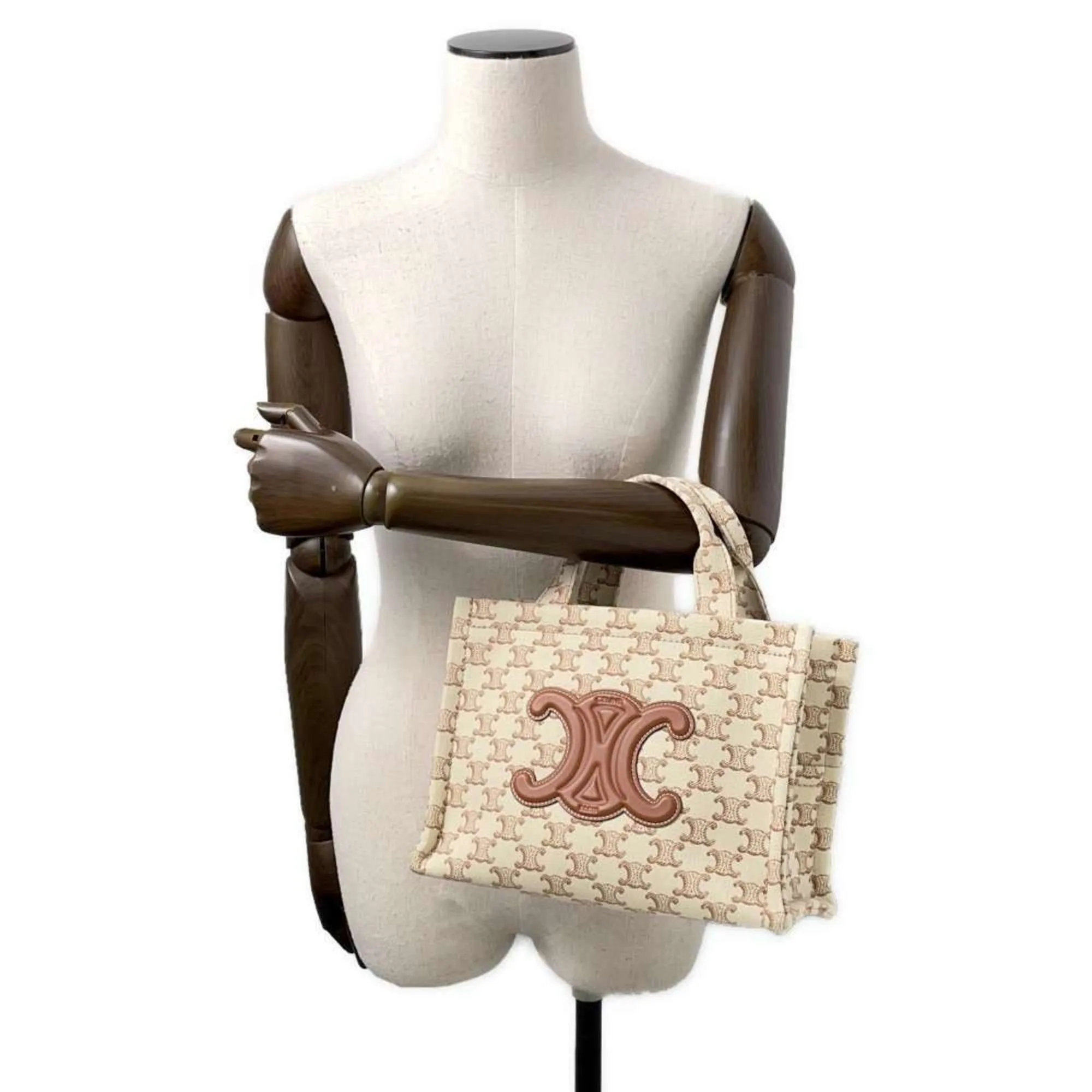 Celine  Canvas Leather Handbag Shoulder Bag (Pre-Owned)
