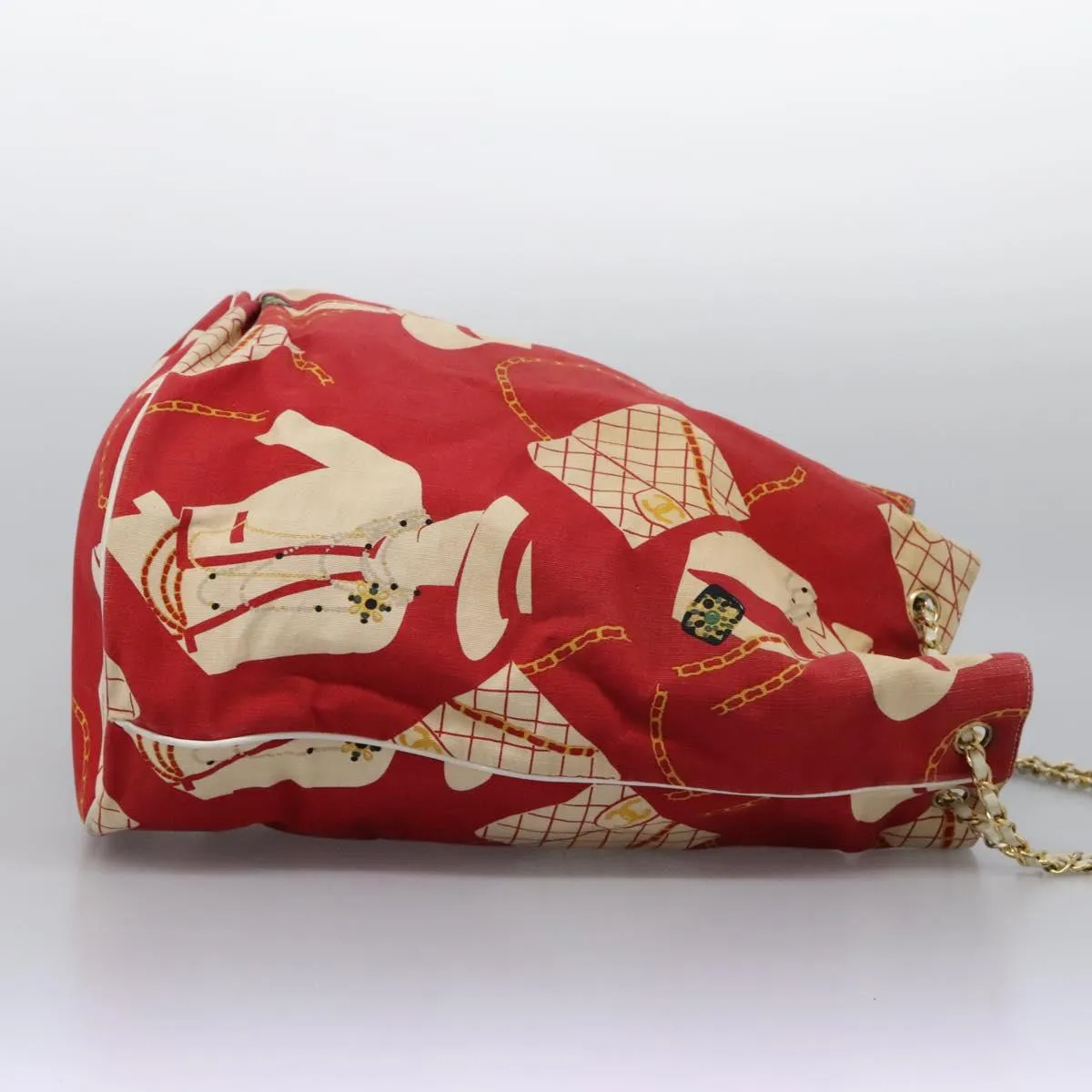 Chanel Coco Mark Canvas Shoulder Bag (Pre-Owned)
