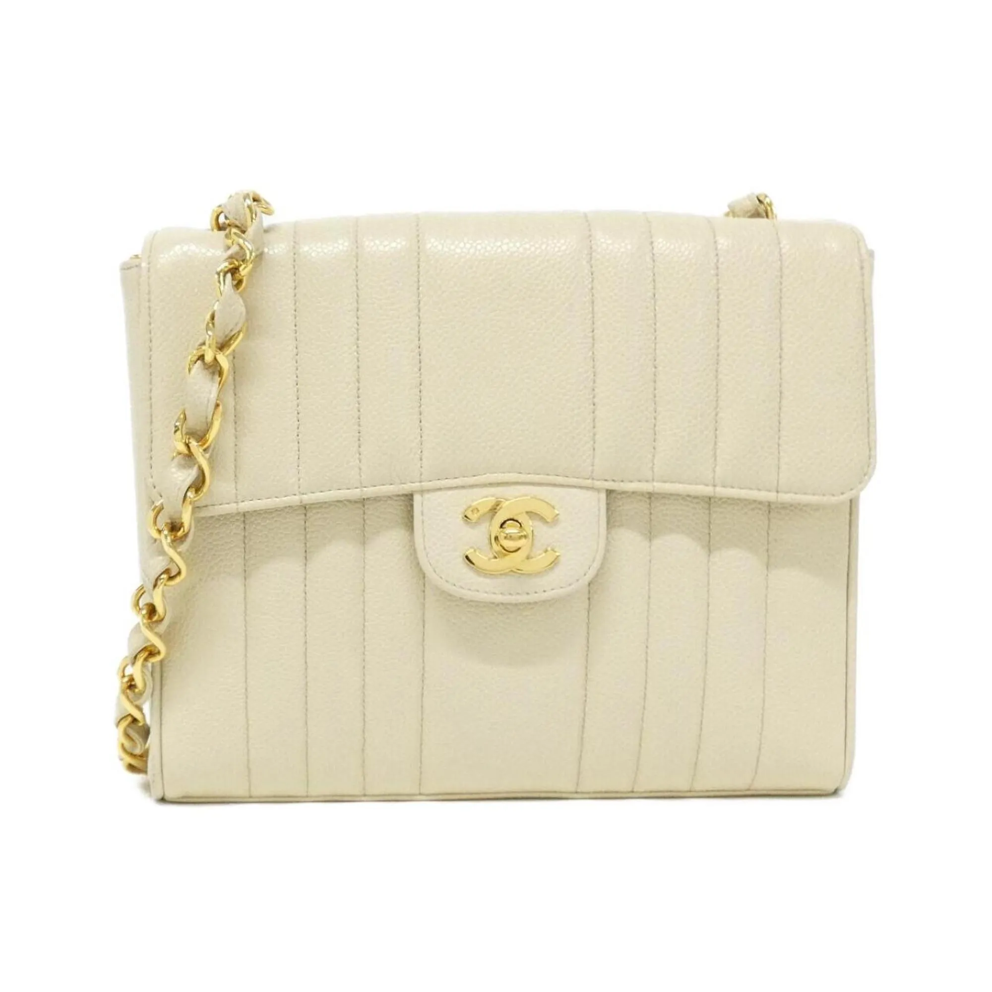 Chanel Grained Calfskin Shoulder Bag (Pre-Owned)
