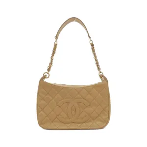 Chanel Sand Grained Calfskin Shoulder Bag (Pre-Owned)