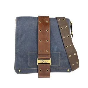 Christian Dior blue blue Leather Shoulder Bag (Pre-Owned)