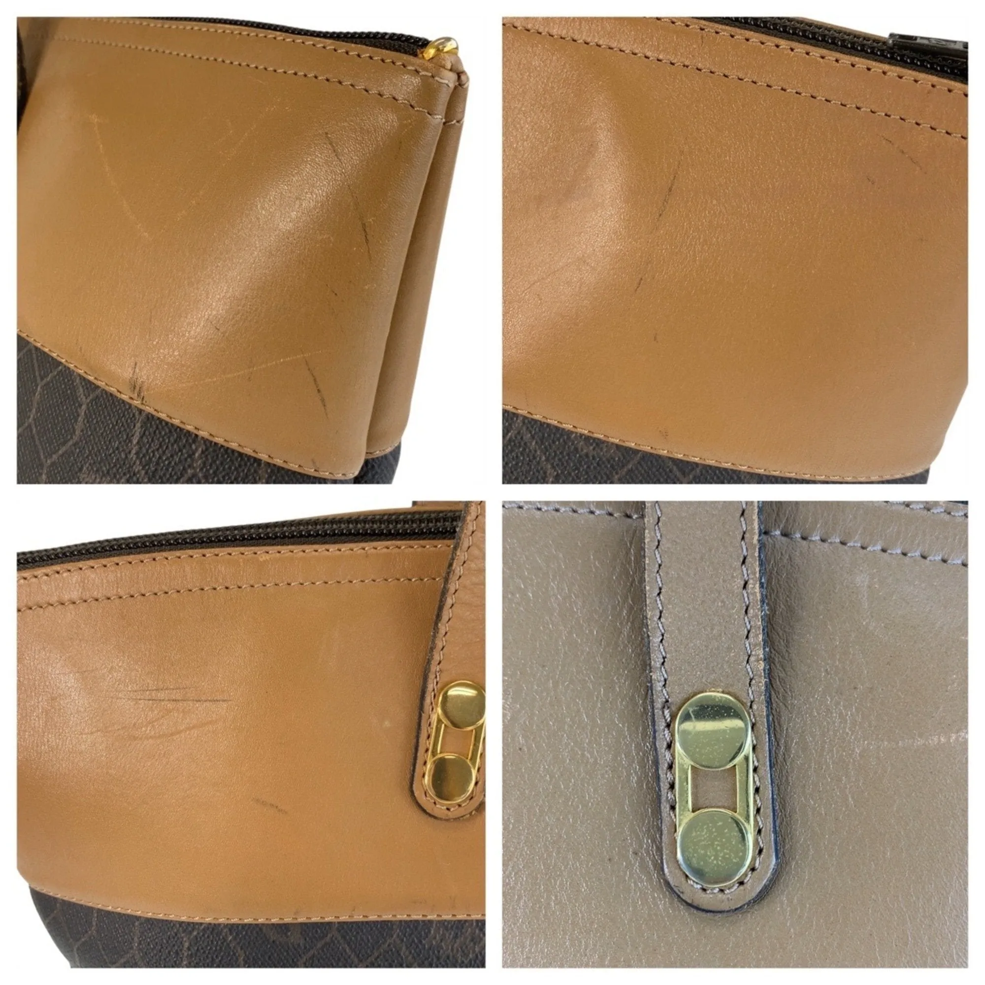 Christian Dior Camel Pvc Leather Shoulder Bag Tote Bag (Pre-Owned)