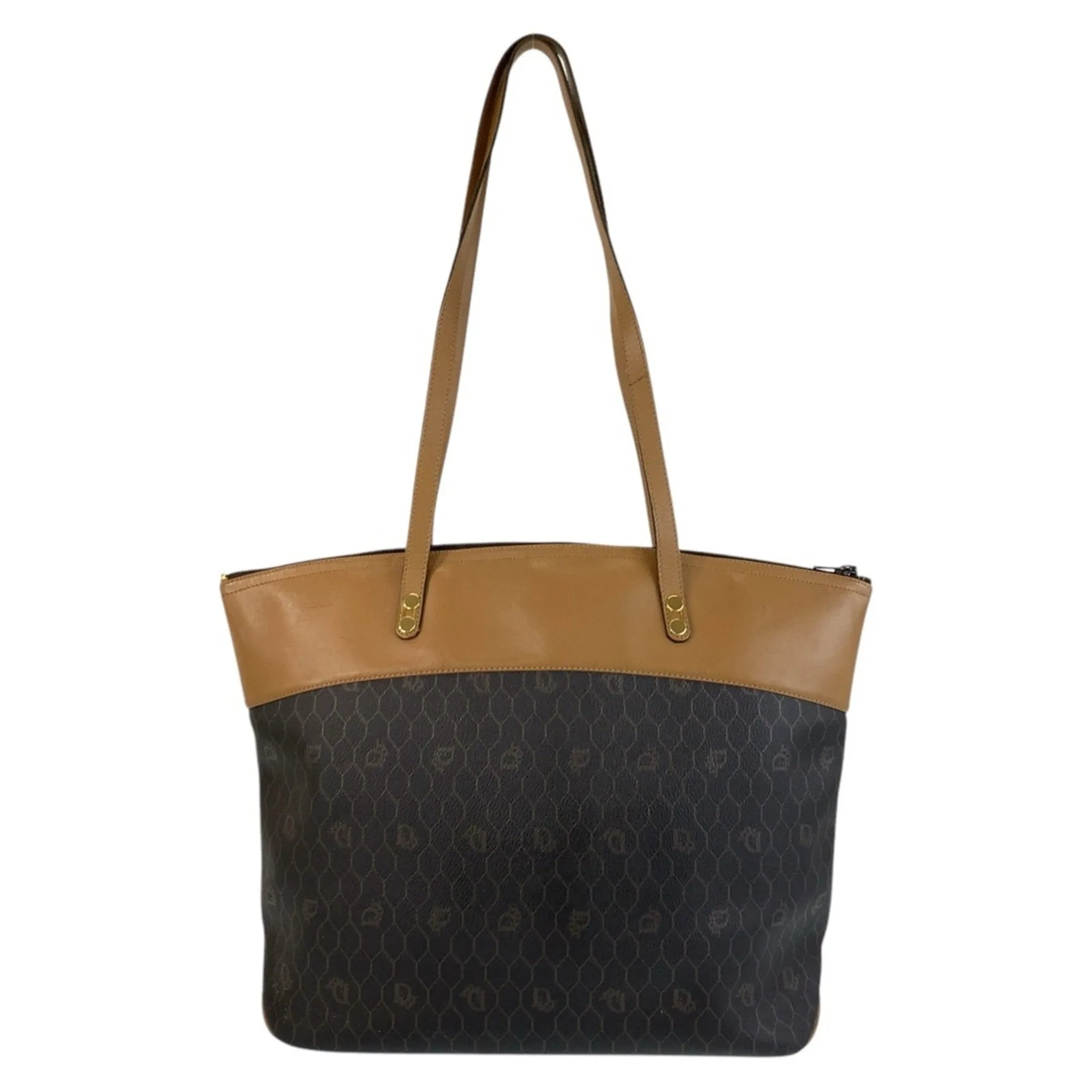 Christian Dior Camel Pvc Leather Shoulder Bag Tote Bag (Pre-Owned)