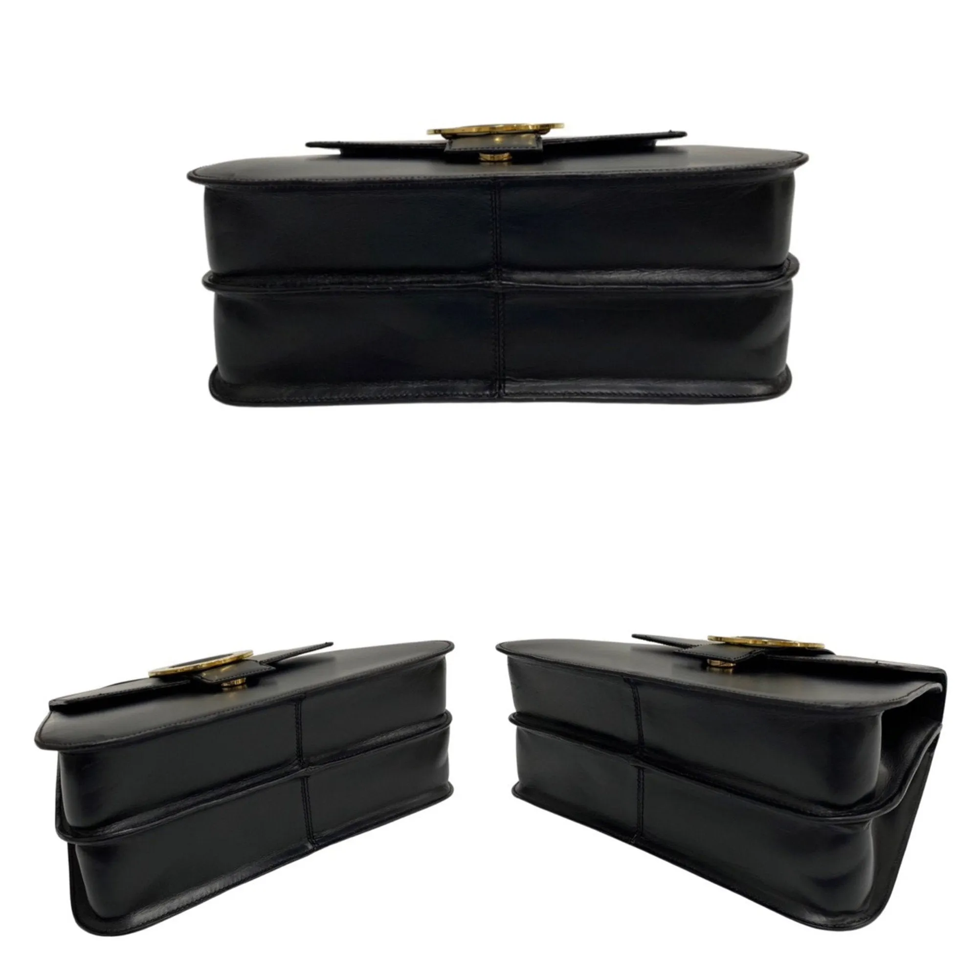 Cline Logo Du Cercle Leather Handbag (Pre-Owned)