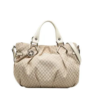 Cline Pillow Canvas Shoulder Bag (Pre-Owned)