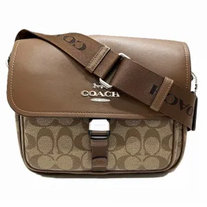 Coach  Canvas Leather Messenger Bag Shoulder Bag (Pre-Owned)