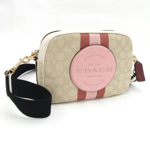 Coach  ivory Jacquard Leather Pochette Shoulder Bag (Pre-Owned)
