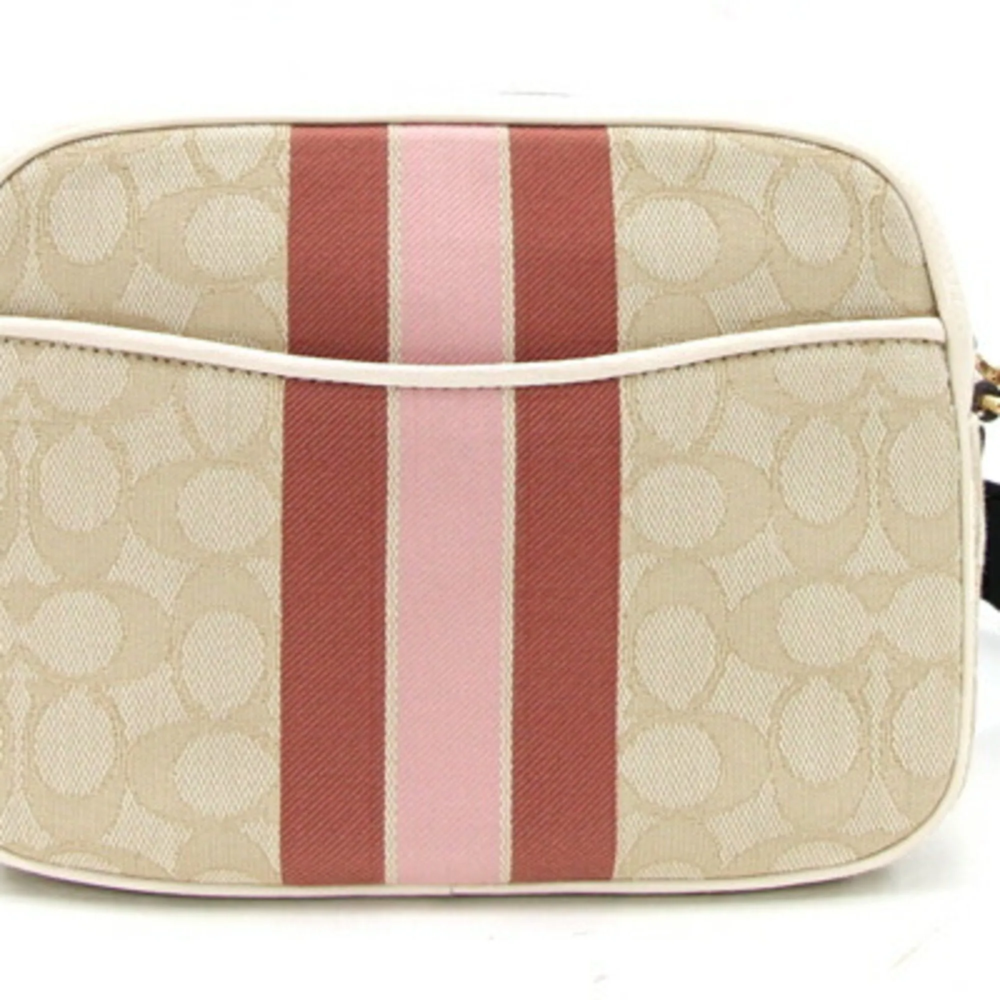 Coach  ivory Jacquard Leather Pochette Shoulder Bag (Pre-Owned)
