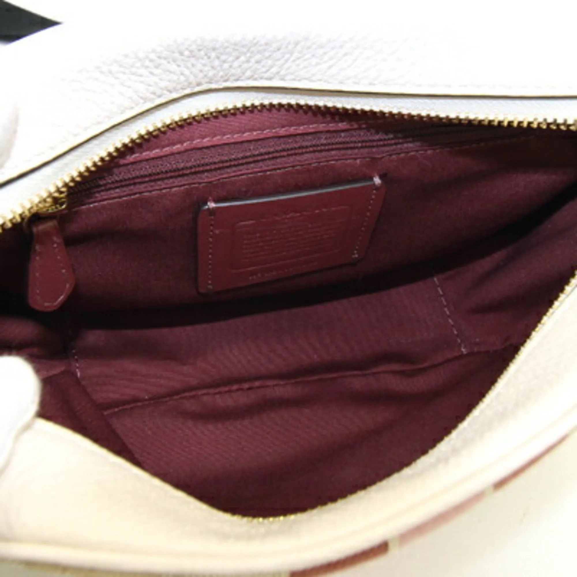 Coach  ivory Jacquard Leather Pochette Shoulder Bag (Pre-Owned)