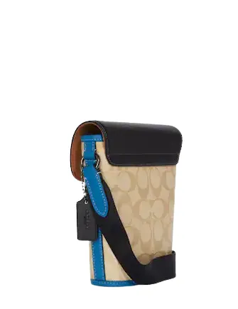 Coach Track Small Flap Crossbody In Colorblock Signature Canvas