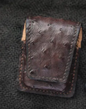 Cool Coffee Leather Mens Zippo Lighter Cases With Belt Loop Handmade Lighter Holders For Men