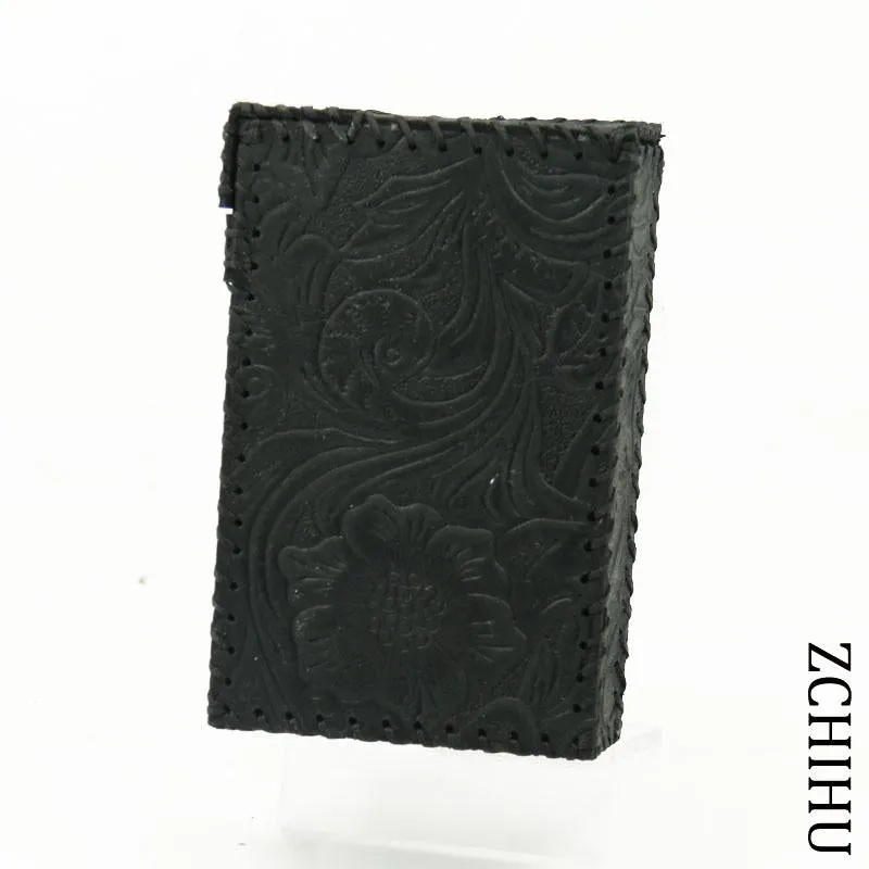 Cool Leather Mens Black Cigarette Holder Case Handmade Engraved Cigarette Holder for Men