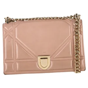 Dior Small Diorama Chain Shoulder Bag in Nude Leather