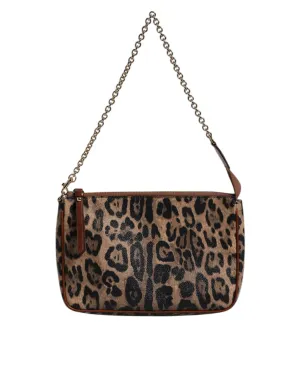 Dolce & Gabbana Leopard Leather Shoulder Chain Strap Women's Bag (Pre-Owned)