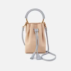 Eden Phone Crossbody In Pebbled Leather - Linen