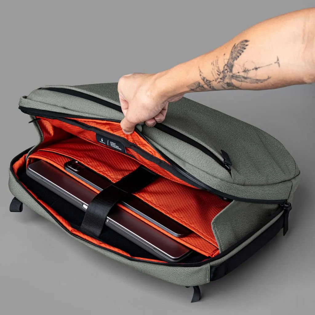 Elements Tech Brief Pro Backpacks Sage Grey | Axoflux 600D