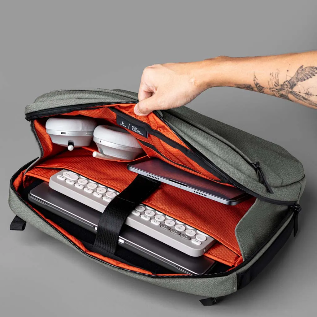 Elements Tech Brief Pro Backpacks Sage Grey | Axoflux 600D