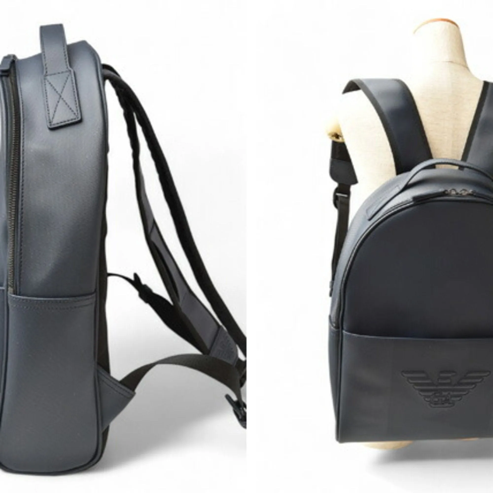 Emporio Armani  Coated Canvas Backpack (Pre-Owned)