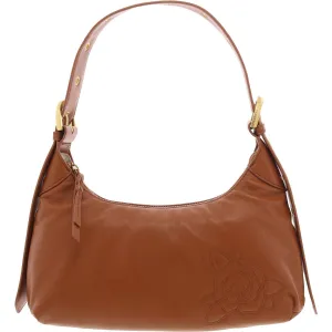 Fenne Womens Embroidered Leather Shoulder Handbag