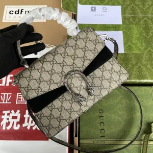 Gucci Dionysus Small GG Supreme Canvas Shoulder and Crossbody Bag 400249