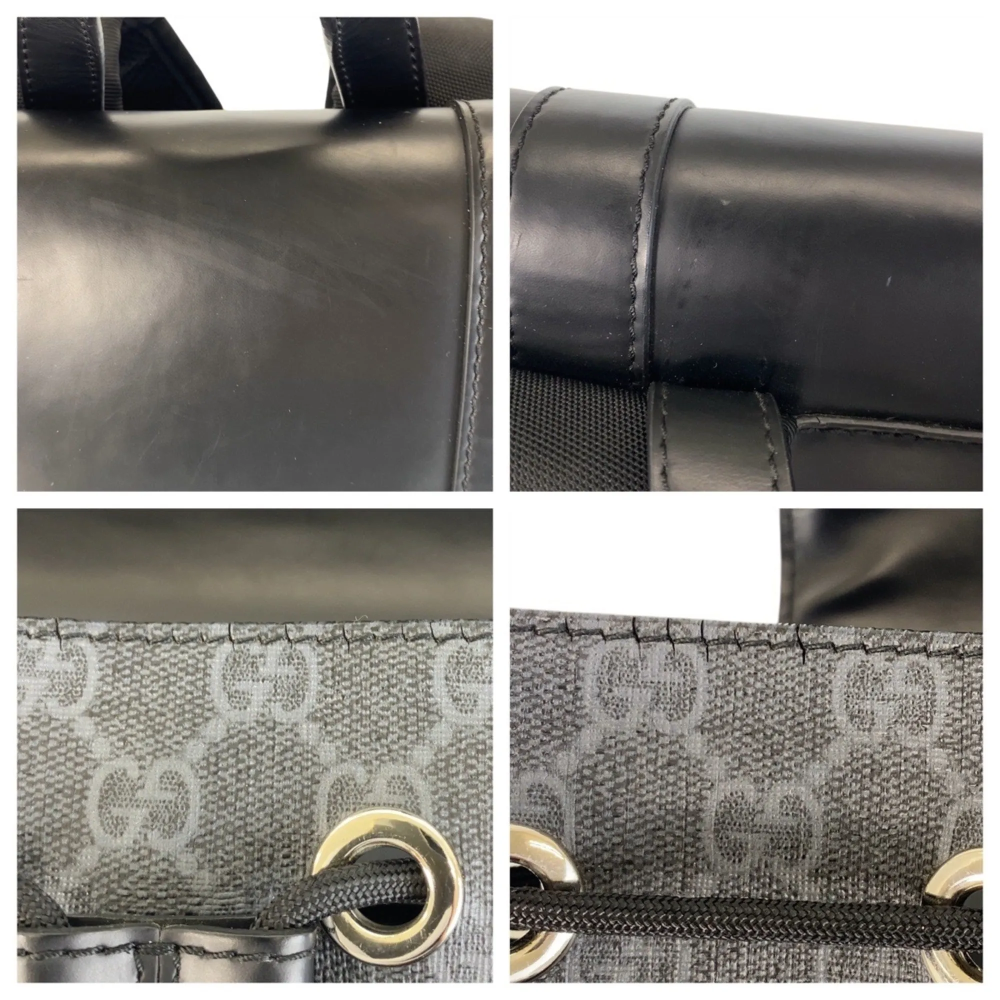Gucci Gg Supreme Leather Backpack (Pre-Owned)