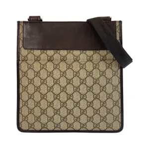 Gucci  Gg Supreme Leather Pochette Shoulder Bag (Pre-Owned)