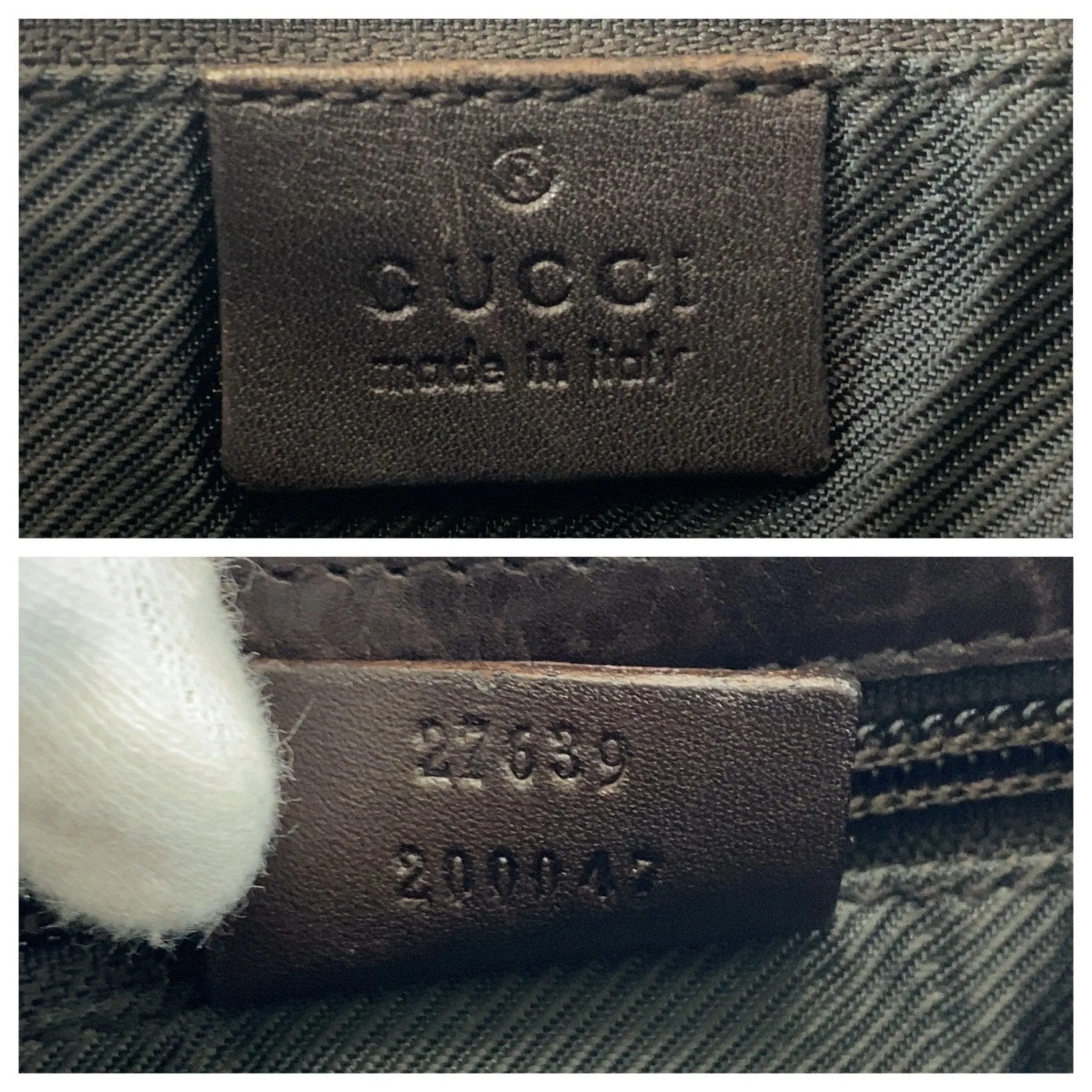 Gucci  Gg Supreme Leather Pochette Shoulder Bag (Pre-Owned)