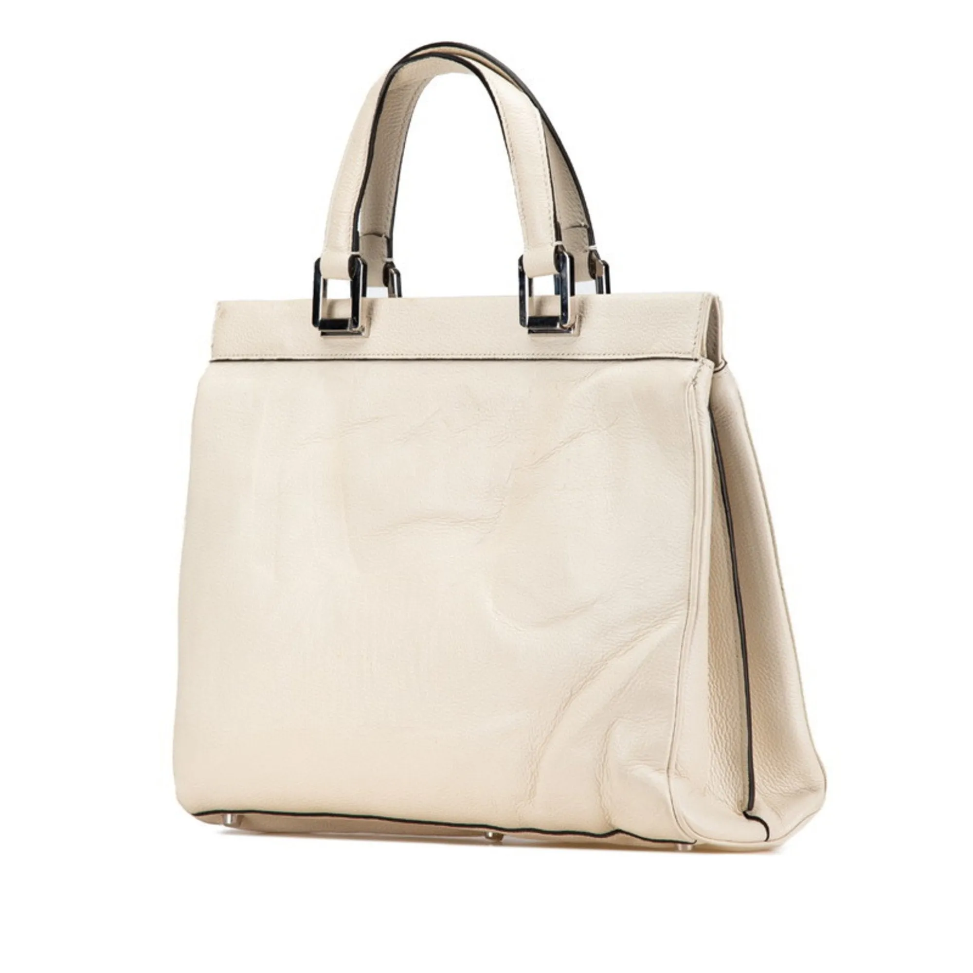 Gucci gold  Leather Handbag Shoulder Bag (Pre-Owned)