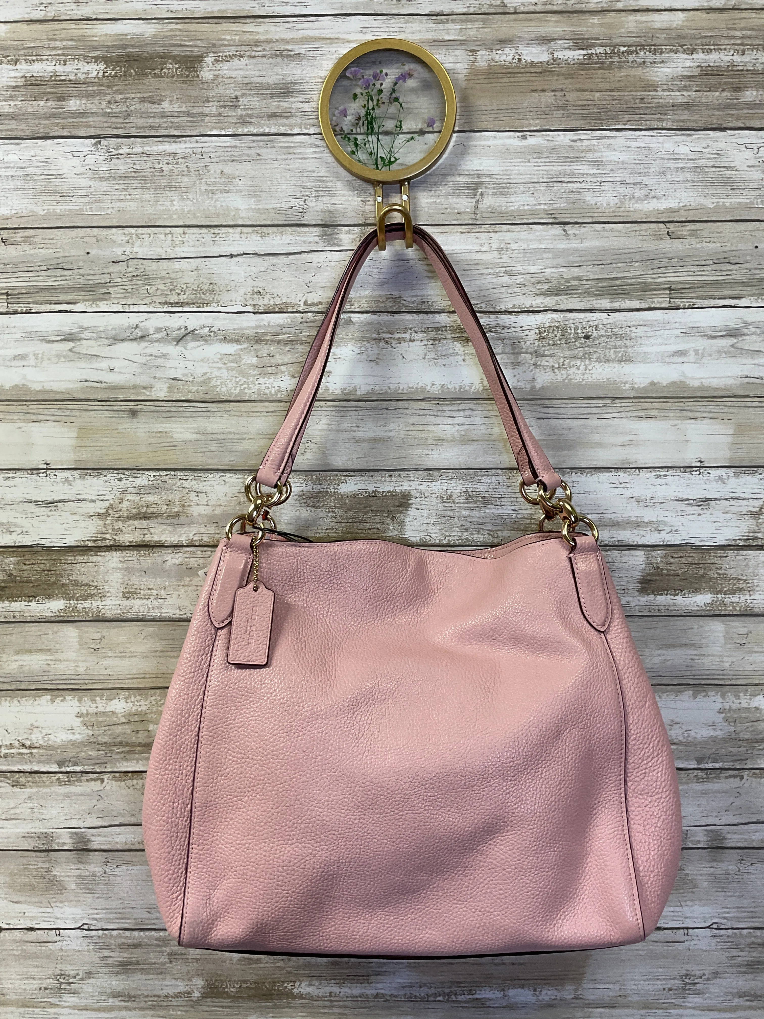 Handbag Designer By Coach In Pink, Size:Large