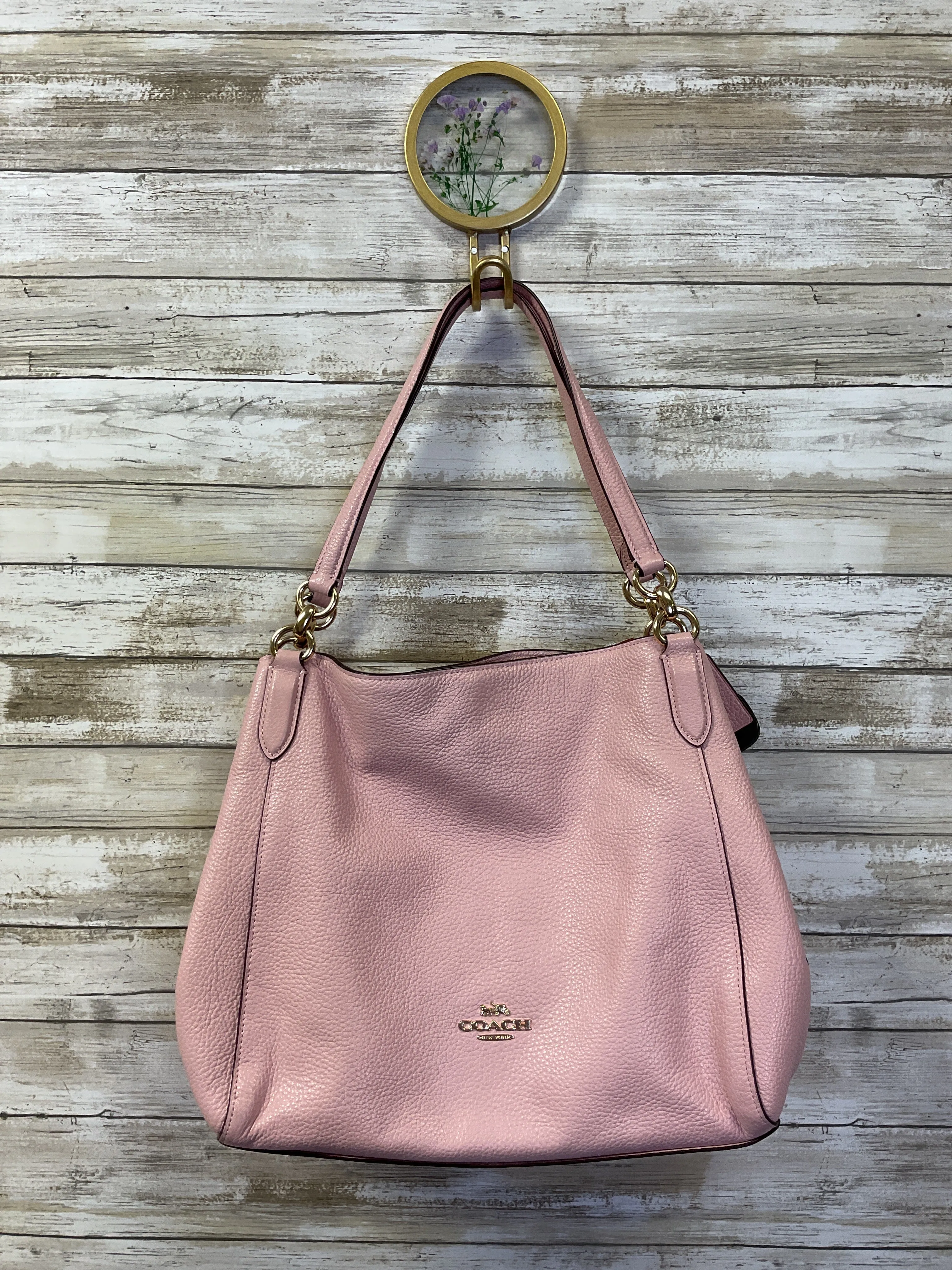 Handbag Designer By Coach In Pink, Size:Large
