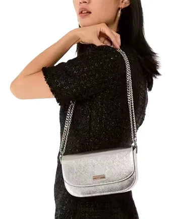 Kate Spade New York Krista Metallic Chain Flap Crossbody