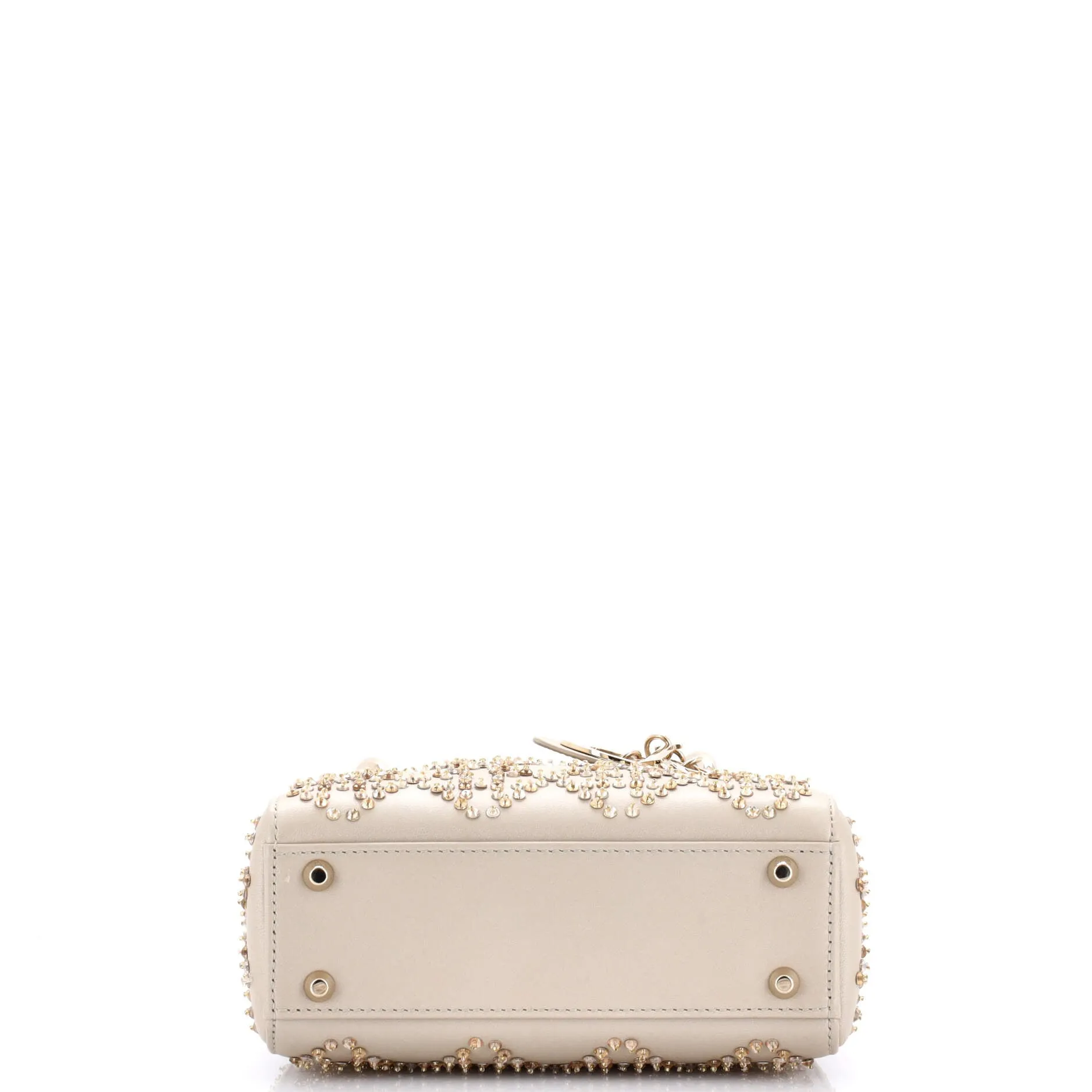 Lady Dior Chain Bag Crystal Embellished Cannage Quilt Leather Mini