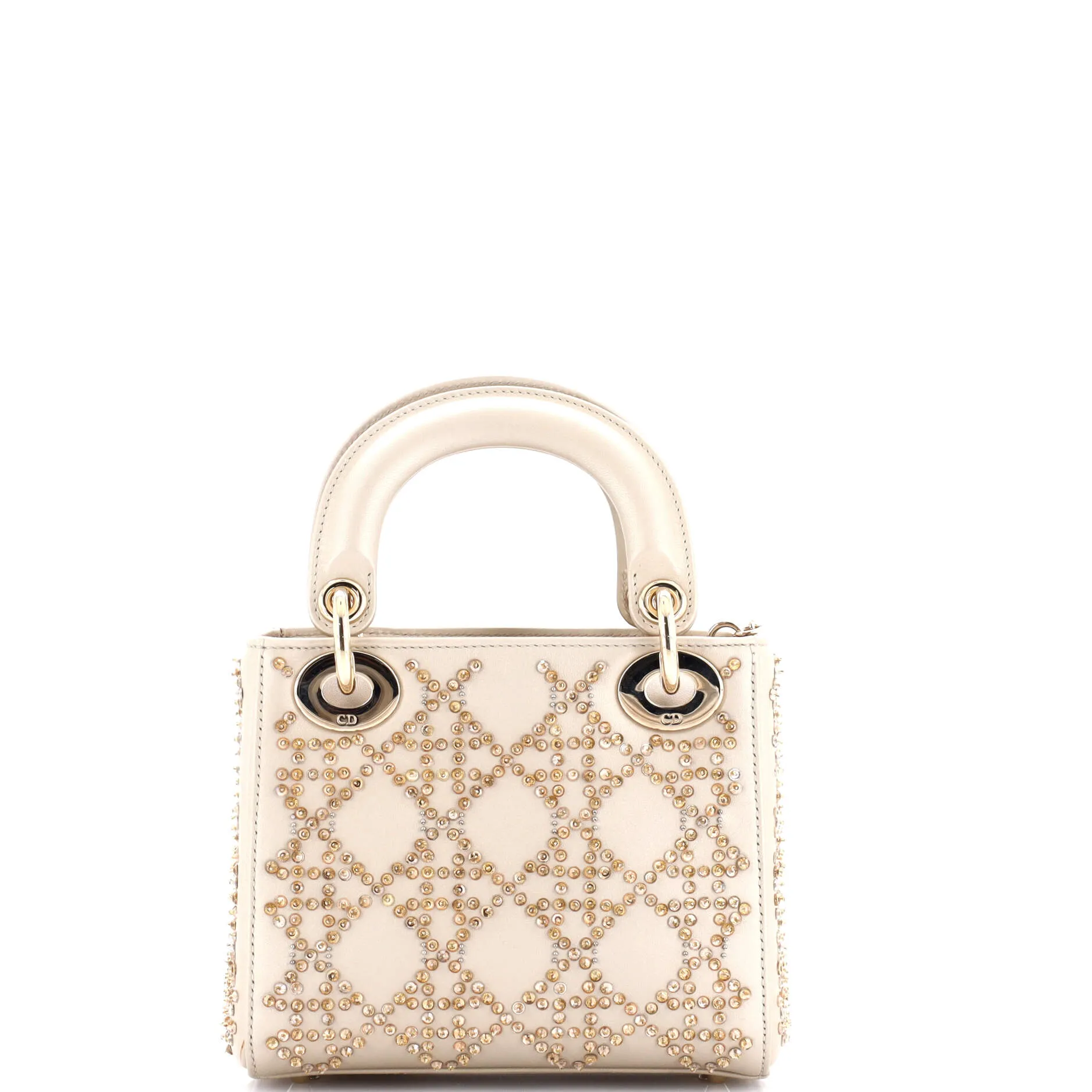 Lady Dior Chain Bag Crystal Embellished Cannage Quilt Leather Mini
