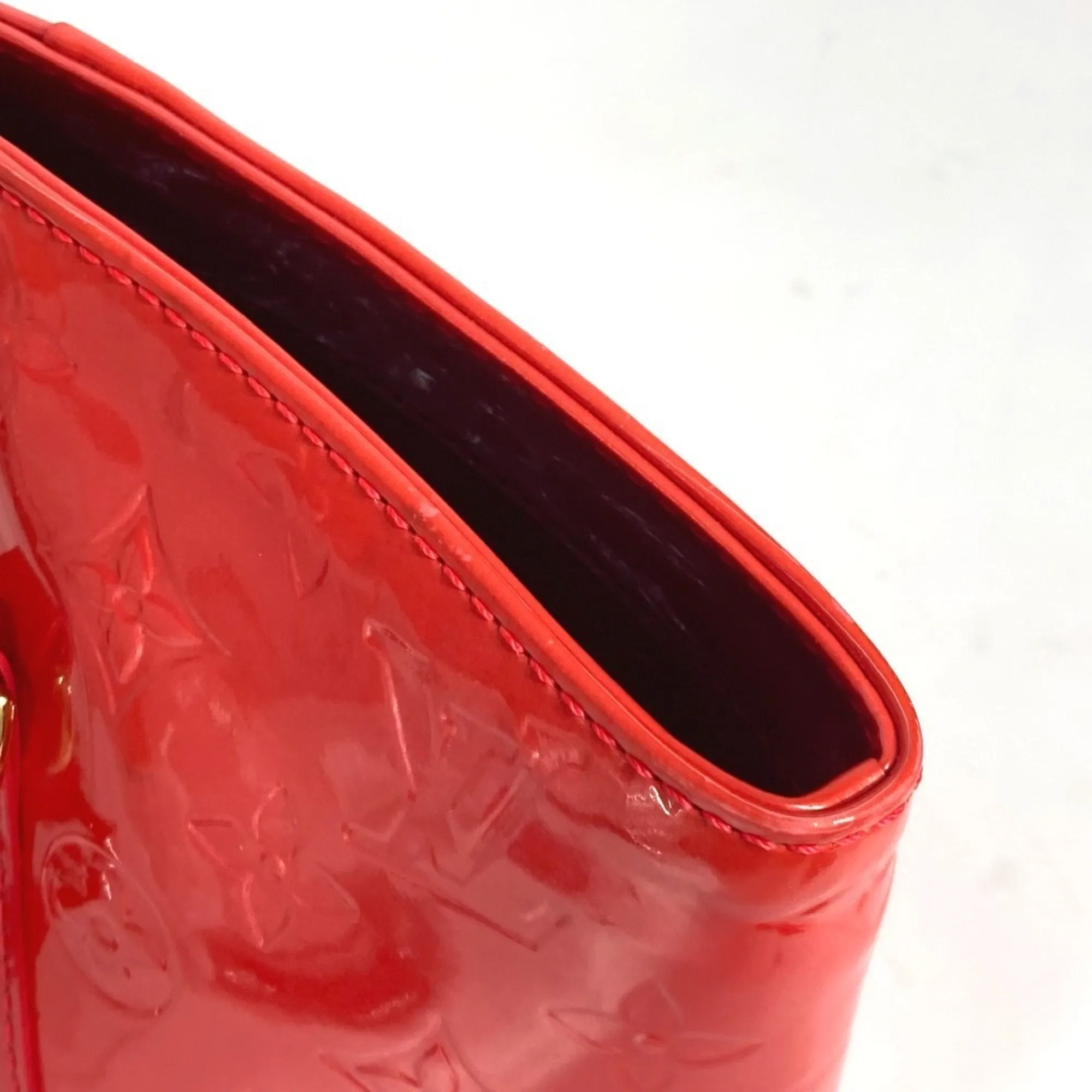 Louis Vuitton Color Rouge Grenadine Monogram Vernis Shoulder Bag Tote Bag (Pre-Owned)