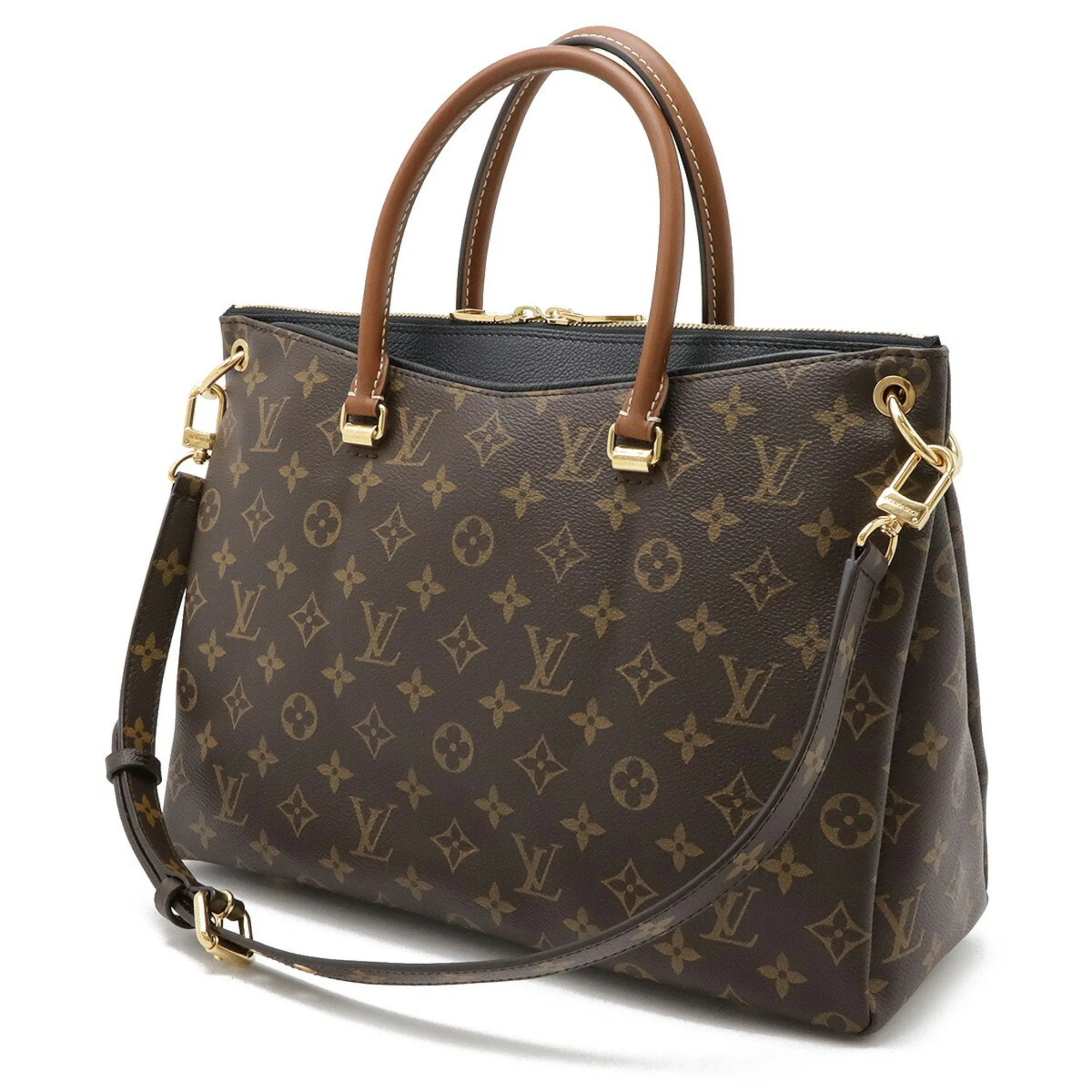 Louis Vuitton Monogram Noir Monogram Leather Handbag Shoulder Bag (Pre-Owned)