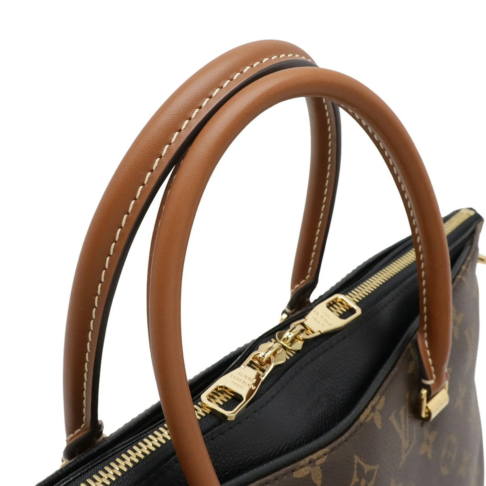 Louis Vuitton Monogram Noir Monogram Leather Handbag Shoulder Bag (Pre-Owned)